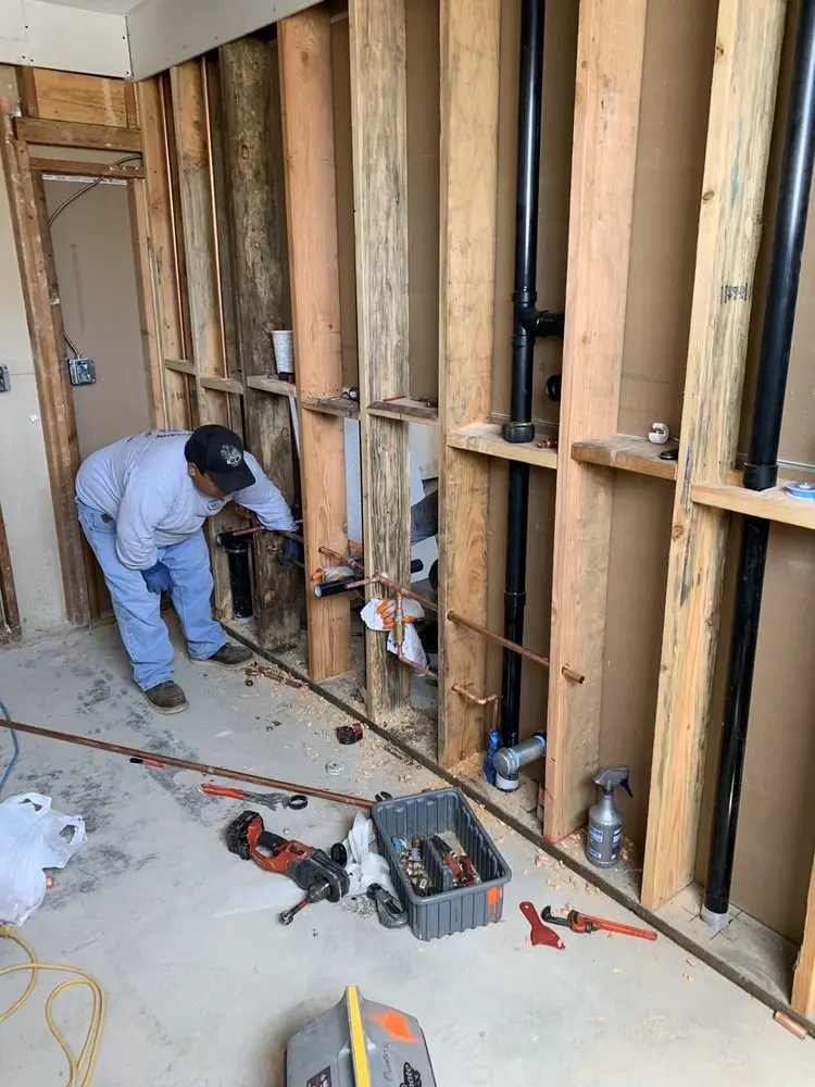 Commercial rough-in plumbing for Water Heater Replacement in Palomar